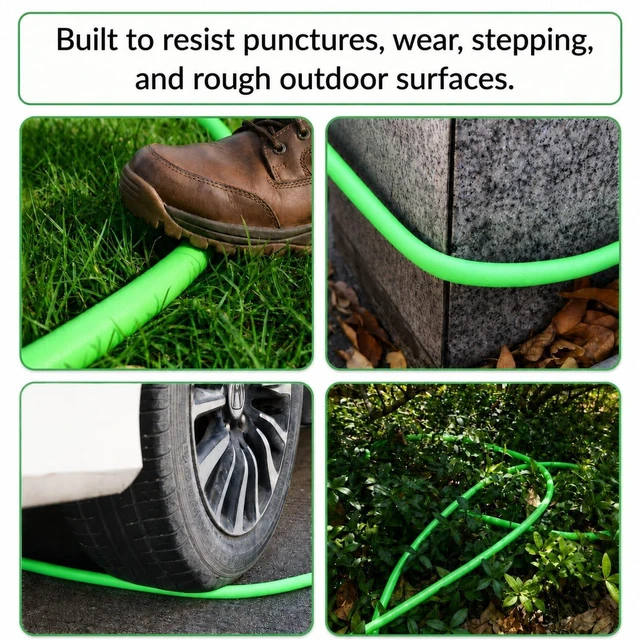 Alt view image 5 of 7 - Hybrid Polymer Leader Garden Hose, 5/8" ID x 6 FT, 3/4" Fittings | Hose with 3/4" GHT Aluminum Fittings, Drinking Water Safe Reel Connecting Hose for Outdoor Use