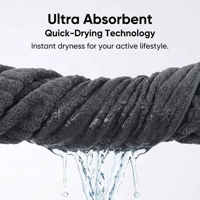 Alt view image 7 of 7 - 3-Piece Quick-Dry Bath Towel Set Ultra Soft Microfiber Towels | Hand Bath Towels for Bathroom, Pool, Home, Sports Gym & Travel Elegant Twill Design (14x 29.6)