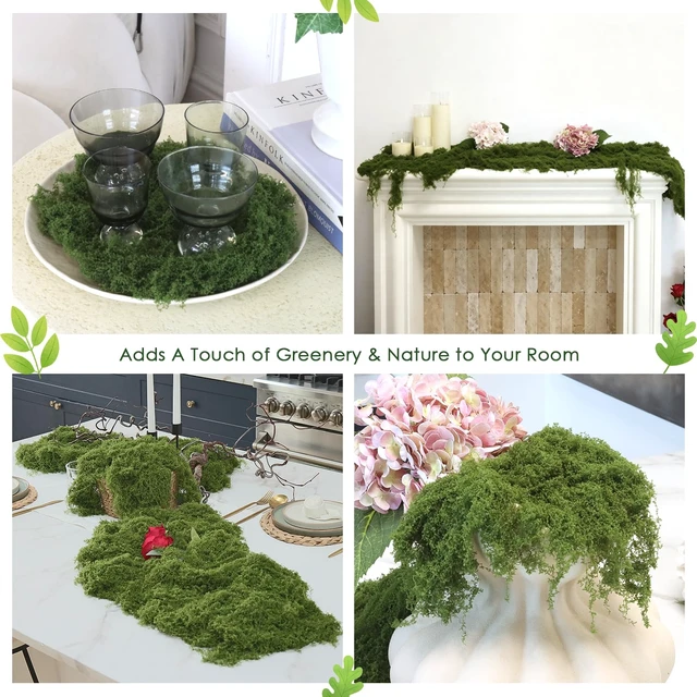 Alt view image 7 of 7 - Fake Moss for Potted Plants Indoor, 7oz Artificial Turf Grass for Crafts, Fairy Gardens, Dioramas, Terrariums, Dollhouses, Model, Miniature, Centerpieces, Party Table Decorations(Dark Green)