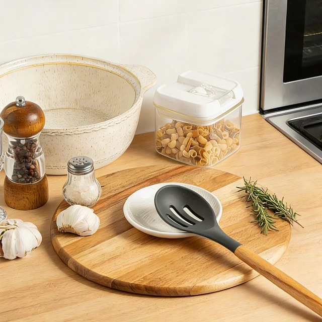 Alt view image 2 of 7 - Ceramic Spoon Rest, 5.3 in Spiral Glaze for Stove Top and Counter | Holds spoons, ladles, spatulas and coffee spoons during cooking, serving or coffee prep.