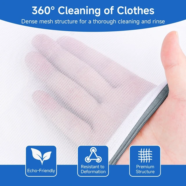 Alt view image 4 of 7 - 6 Pcs Mesh Laundry Bags for Delicates, Lingerie & Bra Washing,12 x 16 Inch | Soft and Durable, Reduces Friction and Pilling, Machine Washable, Reusable, Smooth Zipper, for Home, Dorm and Travel