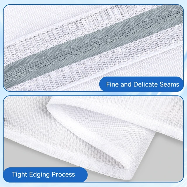 Alt view image 6 of 7 - 6 Pcs Mesh Laundry Bags for Delicates, Lingerie & Bra Washing,12 x 16 Inch | Soft and Durable, Reduces Friction and Pilling, Machine Washable, Reusable, Smooth Zipper, for Home, Dorm and Travel