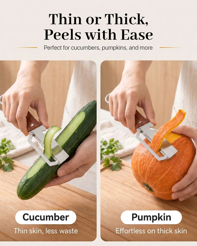 Alt view image 5 of 7 - 2 PCS Multifunctional Vegetable Peeler for Kitchen, 3-In-1 Stainless Steel Potato Peeler with ABS Handle and Bottle Opener, Ergonomic Handheld Peeler Knife with Hanging Hole for Fruits, Vegetables