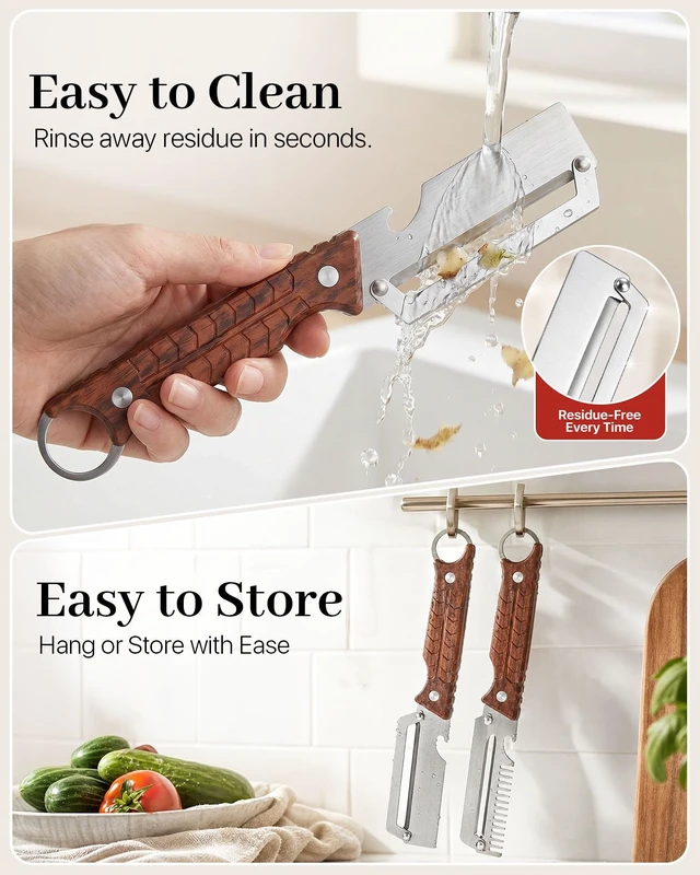 Alt view image 7 of 7 - 2 PCS Multifunctional Vegetable Peeler for Kitchen, 3-In-1 Stainless Steel Potato Peeler with ABS Handle and Bottle Opener, Ergonomic Handheld Peeler Knife with Hanging Hole for Fruits, Vegetables