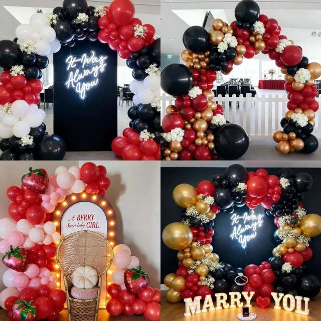 Alt view image 5 of 7 - 50pcs Red Balloons 12 Inch, Premium Vibrant Red Latex Balloons with Ribbon & Glues for Graduation 2026 4th of July Wedding Birthday Anniversary Party Decorations
