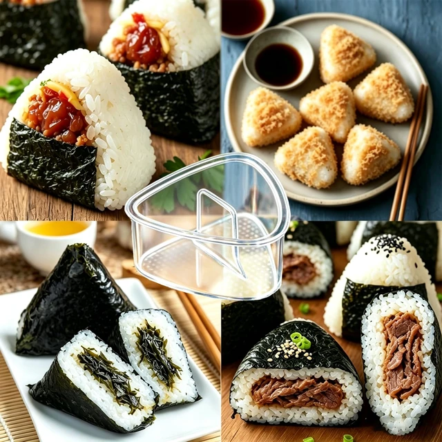 Alt view image 6 of 7 - 4PCS Clear Large Onigiri Press &Triangle Rice Ball Mold for Sushi Non-Stick, BPA-Free, Sushi Mold for Bento Boxes and Lunches