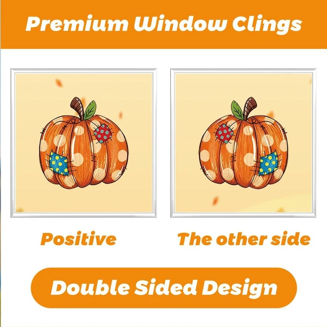 Alt view image 5 of 7 - 9 Sheet 74Pcs Thanksgiving Window Clings Decals Fall Decors | Double-Sided Reusable Static Decals Glass,Pumpkin Nuts Maple Leaves Autumn Decors Home School & Party Decor Indoor Outdoor