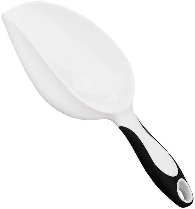 Main image of 8oz PP Ice Scoop with Black Handle, Plastic Small Food Scoop, Suitable for Ice Machines, Freezer Bins, Scoops Ice, Flour, and Dry Goods