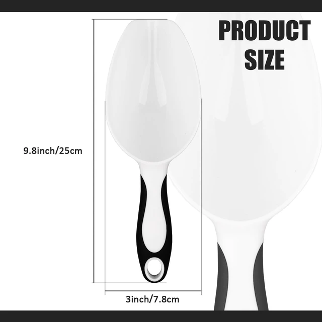 Alt view image 2 of 5 - 8oz PP Ice Scoop with Black Handle, Plastic Small Food Scoop, Suitable for Ice Machines, Freezer Bins, Scoops Ice, Flour, and Dry Goods
