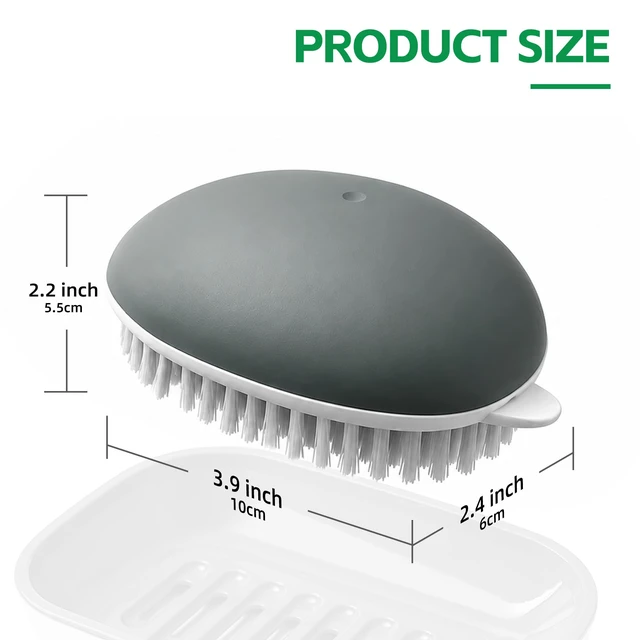 Alt view image 2 of 7 - Vegetable Brush Scrubber,Fruit & Potato Scrubber Brush,Vented Box,Gray | Deep-Cleaning Stiff Bristles,Vented Storage Box,Dry Quickly,Comfortable Ergonomic Handle,Ideal for Daily Produce Cleaning
