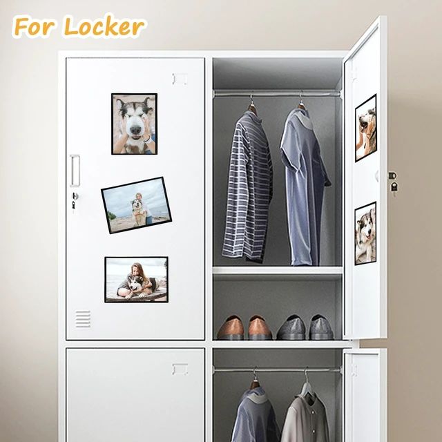 Alt view image 6 of 7 - 5x7 Magnetic Picture Frames, 4 Pack for Refrigerator, Black | Reusable 5x7 magnetic picture frames with full-back magnets for refrigerators, lockers, cabinets and magnetic boards.