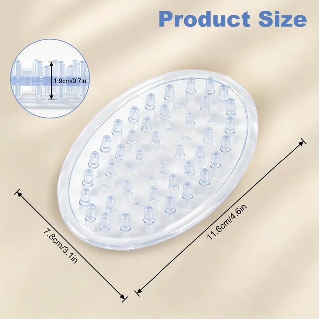 Alt view image 2 of 7 - 2 Pieces Clear Plastic Bar Soap Holder Tray with Holes, Soap Saver Holder for Bathroom Counter, Shower Stall & Kitchen
