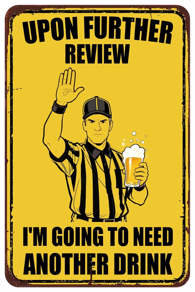 Main image of Football Wall Decor for Man Cave Sports Theme Room,Funny Home Bar Wall Art | Vintage Gifts for Men Mancave Accessories Home Poster 8x12 Inch Metal Signs