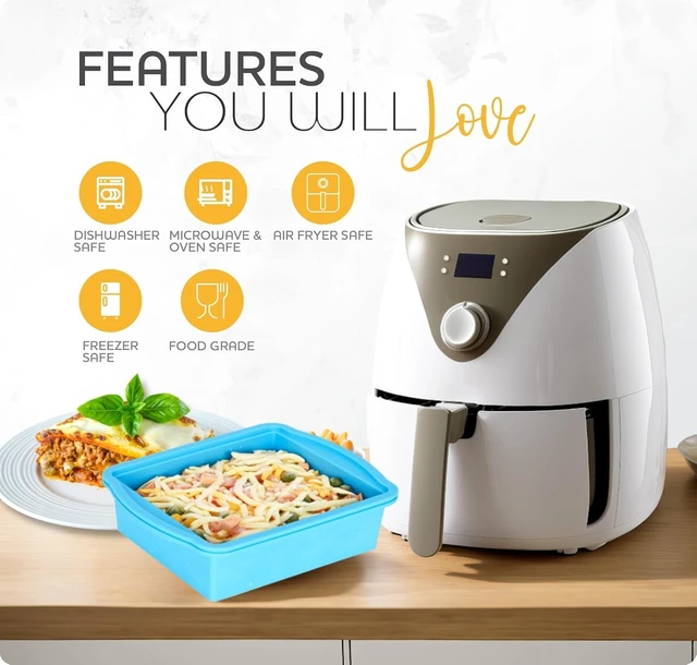 Alt view image 4 of 7 - Silicone Freezer Molds, 2Cup Portion freezer storage containers, 3 Pack | Silicone Freezer Trays with Lids, Silicone Freezer Trays with Lids for freezing soups, sauces and individual microwave safe