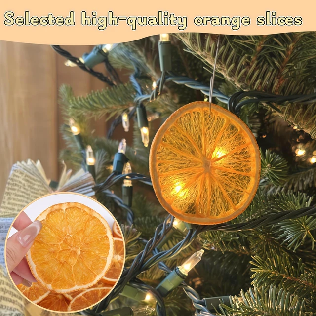 Alt view image 5 of 5 - 50Pcs Dried Orange Slices for Crafts, Garland Decor(4-6cm) | 5.9oz/170g Natural Dehydrated Orange Slice Ornaments, Wreath Making Supplies and Potpourri Simmering, Fall Thanksgiving Decor
