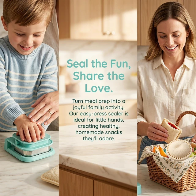 Alt view image 7 of 7 - Crustless Sandwich Cutter and Sealer, Mold for Bread, Light Blue (Square) | Seals edges to lock in fillings, prevents mess. BPA-free, easy clean, dishwasher safe. 3.6-inch fits most bread.