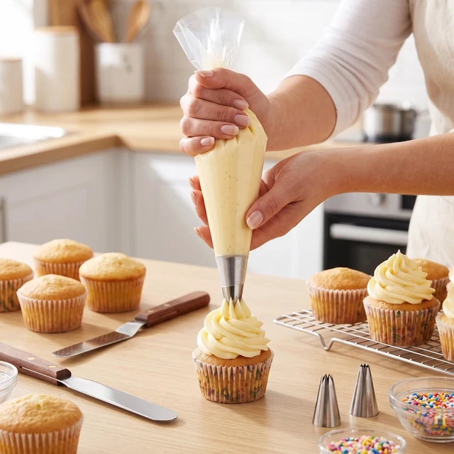 Alt view image 7 of 7 - 16" Disposable Piping Bags, 100 Pack for Cake Frosting & Pastry Decorating | Food Grade, Anti-burst, Slip-resistant, BPA-free, Large Size, LDPE Material, for Cakes Cupcakes and Cookies