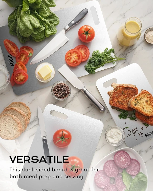 Alt view image 3 of 6 - Katori Titanium Cutting Board, 100% Pure Titanium Cutting Boards(12.2L*8W) | Smooth easyclean surface,rustresistant,knifefriendly, perfect for home meal prep and outdoor use.