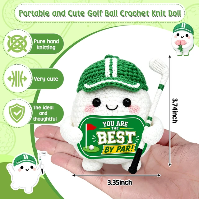 Alt view image 2 of 7 - Funny Golf Gifts for Men Women Him Bosses Day Golf Ball Gifts for Golfers | Unique Golfing Gifts for Male Boss Dad Teen Boys Gag Golf Accessories Birthday Christmas Positive Crochet Golf Decor