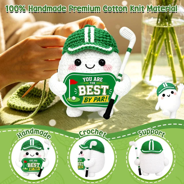 Alt view image 3 of 7 - Funny Golf Gifts for Men Women Him Bosses Day Golf Ball Gifts for Golfers | Unique Golfing Gifts for Male Boss Dad Teen Boys Gag Golf Accessories Birthday Christmas Positive Crochet Golf Decor