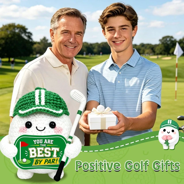 Alt view image 4 of 7 - Funny Golf Gifts for Men Women Him Bosses Day Golf Ball Gifts for Golfers | Unique Golfing Gifts for Male Boss Dad Teen Boys Gag Golf Accessories Birthday Christmas Positive Crochet Golf Decor