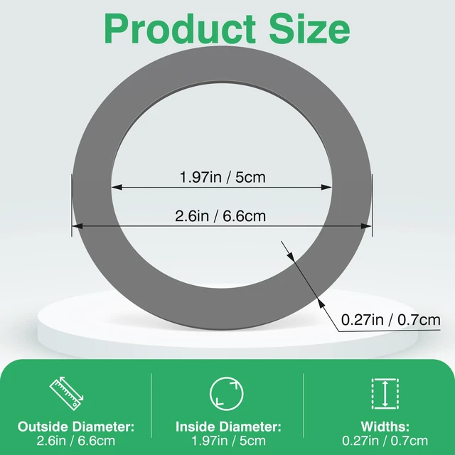 Alt view image 2 of 7 - 5Pcs Rubber Gaskets Seal O-Rings for Oster and Osterizer Blender Blade | Food-Grade Materials, Excellent Sealing & Leak-Proof, for Oster Blender Replacement Parts