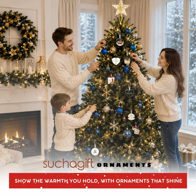 Alt view image 7 of 7 - House Warming Gifts New Home - New Home Ornament 2026, New House Ornament | New House Ornament 2026 - House Warming Gifts New Home Couple - 2 Layered Wood First 1st Christmas in New Home Ornament
