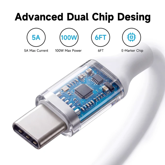 Alt view image 4 of 7 - 96W Charger for MacBook Air 13 15 inch MacBook Pro 14 16 inch MacBook Neo | 2026-2019 M5 M4 M3 M2 M1, Original Quality 96W USB C Charger Fast Charging Block Power Adapter with 6FT USB C Cable (White)