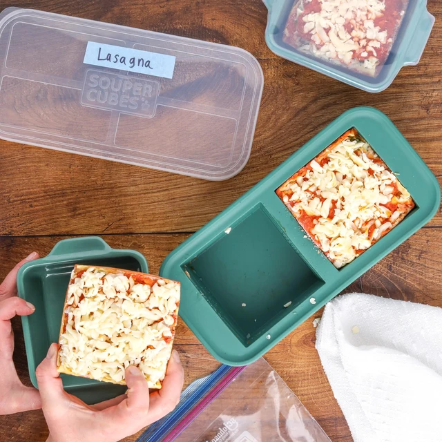 Alt view image 5 of 7 - 5x5" Ceramic Baking Dishes with Lids, Kale, 2-Pack | Premium US-Made Small Ceramic Baking Dishes with Silicone Lids, Oven, Microwave & Air Fryer Safe
