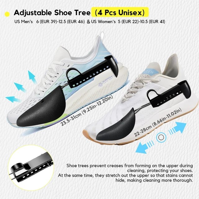 Alt view image 4 of 6 - Shoe Washing Machine Bag, 4 Pcs Shoe Laundry Bag for Sneacker | With 4 Boot Stretcher (L 6-12.5 & S 5-10.5), Reusable,Durable Zipper,360°Deep Cleaning, Fit Most Shoes Types