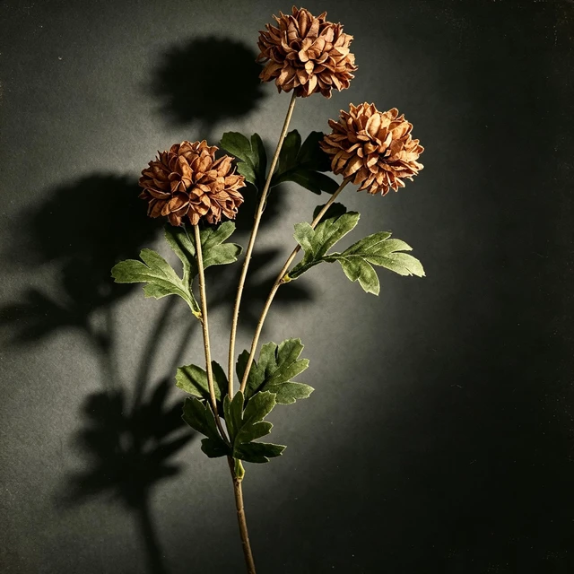 Alt view image 6 of 7 - 6 Pcs Fake Pompon Mums Artificial Flowers for Vase Filler, 27Inch Fake Flowers with Stems Artificial Plants Centerpieces Fall Stems for Table Spring Decor Fall Decorations for Home Decor(Caramel)