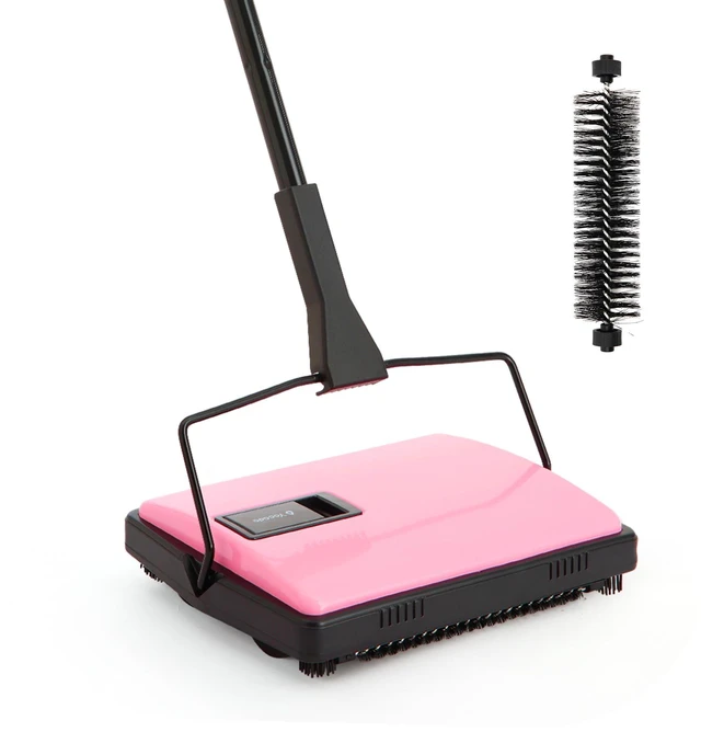 Main image of Manual Carpet Sweeper Cleaner Household Sweeper with Extra Brush | Lightweight Hand Push Non-Electric for Home Office Low&Undercoat Carpets Rugs Pet Hair Dust Scraps Cleaning