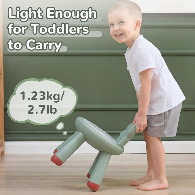 Alt view image 7 of 7 - Toddler Chair, Sturdy Kids Chair, Dinosaur Chair for Kids | Anti-Slip Toddler Chairs for Table, Multi Use Chairs for Toddlers, Plastic Chairs with Ergonomic Backrest