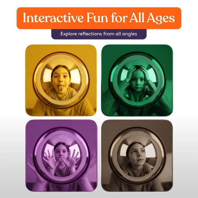 Alt view image 2 of 7 - Special Supplies Sensory Bubble Wall Mirror - Multi Color Interactive 10" Acrylic Mirrors for Wall and Sensory Toys for Kids Classroom or Home - Room Decor -Visual, Tactile Stimulation - (Pack of 9)