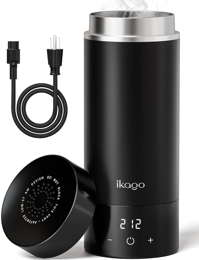 Main image of Portable Electric Kettle 15oz, 1°F Precise Temp Control, UL Certified | 120V, 316 Stainless Steel, Anti-Scald Steam Tech, Auto Shut-off, Perfect for Travel, Hotel, Office, Mini Kettle Water Boiler