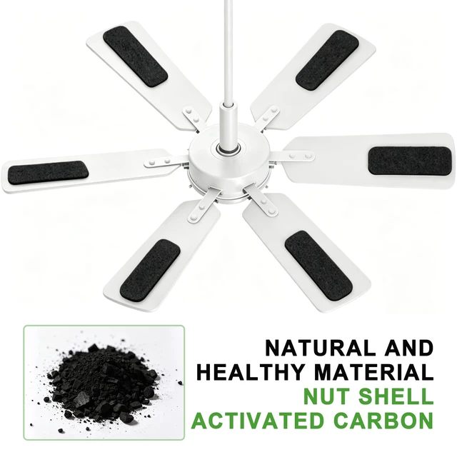 Alt view image 2 of 7 - 20 Pack Ceiling Fan Filters for Blades, Activated Carbon Fan Filter, Holds Dust/Pollen/Pet Dander, Universal Ceiling Air Filters-Improves Indoor Air Quality, Dust Catcher (20 Pcs)