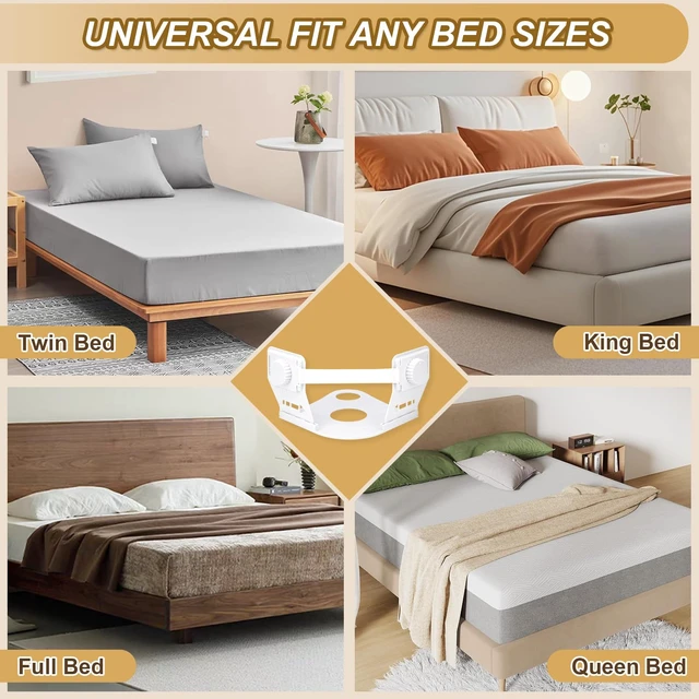 Alt view image 6 of 7 - Lock Bed Sheet Holders for Corners, US Patented Sheet Straps with Anti-Slip Pads & Knob Locks to Keep Sheets Tight&Neat, 4Pcs Heavy-Duty Bed Sheet Grippers for All Mattress, Easy One-Time Installation