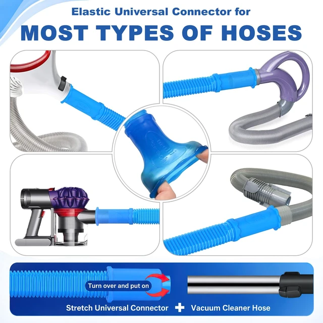 Alt view image 3 of 7 - 5Pack Dryer Vent Cleaner Kit Vacuum Hose Attachment Blue 31.5" | Cleaning Brushes for Refrigerator Coils, Condenser, Window Tracks, Toilets