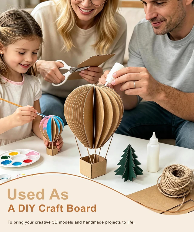 Alt view image 3 of 7 - 25 Pack Corrugated Cardboard Sheets, 8.5in x 11in | Thick Single Wall Flat Cardboard Paper Inserts for Shipping Mailing Packing DIY Craf