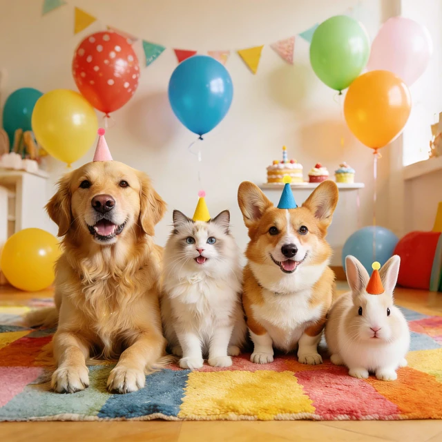 Alt view image 7 of 7 - 8 PCS Mini Party Hats for Stuffed Animals, Birthday Hats, Felt | Cone Birthday Hats Assorted Bulk Colorful, Party Animal Birthday Decorations Supplies for Dolls Dog Puppy Cat Kitten Rabbit