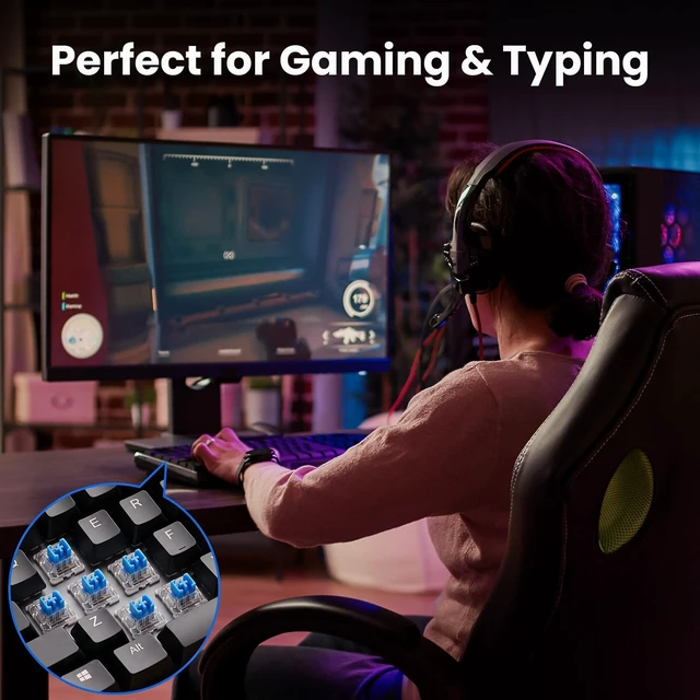 Alt view image 6 of 7 - 75PCS Clickers for 3D Prints,3-Pin Mechanical Keyboard Switches Replacement | Crisp Clicks & Strong Tactile Bump, Perfect for Gaming Keyboard and 3D Printed Fidgets, Extra 15 Key Rings for DIY