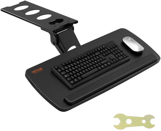 Main image of Under-Desk Keyboard Tray, Adjustable for Height and Tilt, Slide-Out Design, Spacious 25x9.8 Inch Surface, Ideal for Home and Office Use