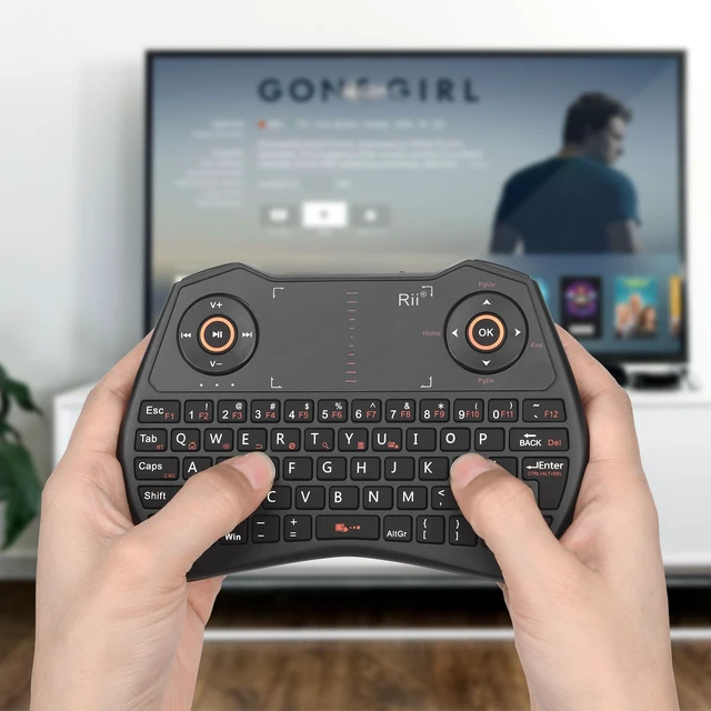 Alt view image 3 of 7 - BT/2.4G Mini Keyboard with Touchpad, Backlit, Rechargeable for Android TV, PC, Smart TV