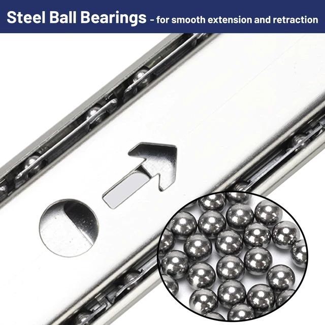 Alt view image 4 of 7 - 14" Keyboard Slide Ball Bearing Slides Keyboard Tray Under Desk Rails Rack | Cabinet Furniture Drawer Hardware Accessories with Adjustable Height Bracket & L Extension Support Bracket (Silver)