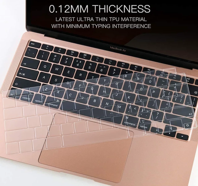 Alt view image 3 of 7 - Premium Ultra Thin Keyboard Cover for MacBook Air 13.3" 2021 2020 | Model A2179 A2337 M1 Chip, MacBook Air 13 inch M1 TPU Protective Skin(Not Fit 2022-2026 Air M2 M3 M4 M5 A2681 A3113 A3240)