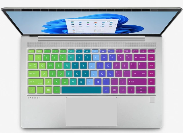 Alt view image 7 of 7 - Colorful Keyboard Cover for HP Probook 440 445 G8 G9 G10 14 inch 2023 2022, HP Probook 640 G7 G8 14" Notebook Protector Skin(Not Fit Probook 440 445 G5 G6 G7 G11) -Rainbow