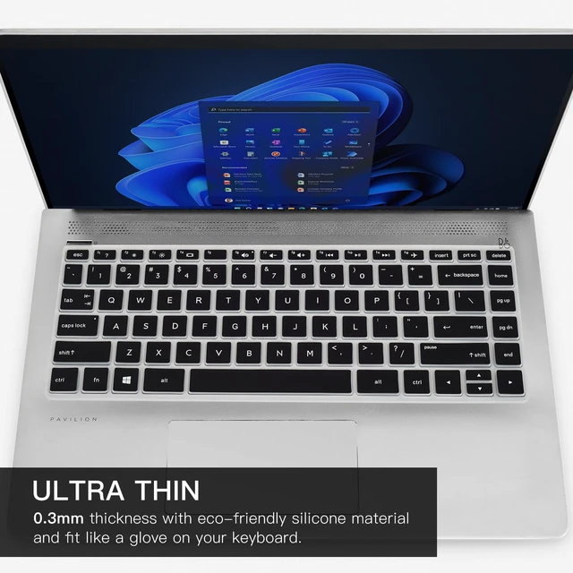Alt view image 3 of 7 - Keyboard Cover for HP Pavilion x360 14" /HP 14 Laptop 14-dq 14-fq 14-bf 14-cm/cf 14-df/dk/ds 14m-ba/cd 14m-dh 14-dq0040nr 14-dq0052dx/dq5009nr/dq0760dx/dq0762dx 14-fq1025nr/fq0033dx(Not Fit 14m-dw/dy)