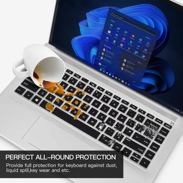 Alt view image 6 of 7 - Keyboard Cover for HP Pavilion x360 14" /HP 14 Laptop 14-dq 14-fq 14-bf 14-cm/cf 14-df/dk/ds 14m-ba/cd 14m-dh 14-dq0040nr 14-dq0052dx/dq5009nr/dq0760dx/dq0762dx 14-fq1025nr/fq0033dx(Not Fit 14m-dw/dy)