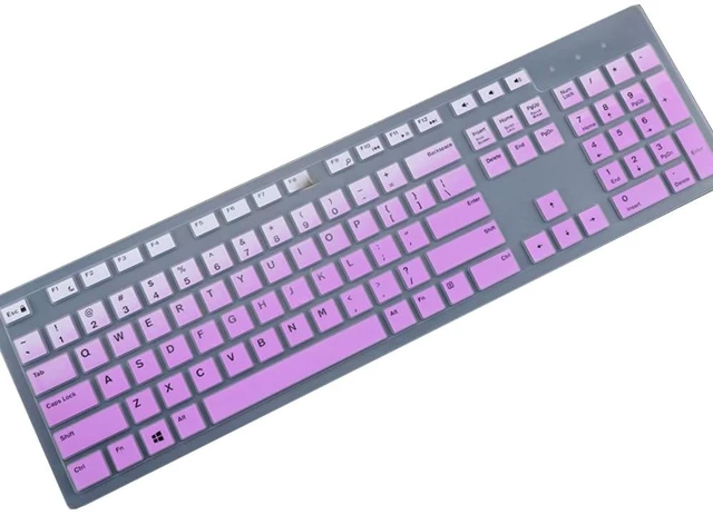 Main image of Dell Keyboard Protector Skin Cover - Compatible with Dell Desktop KM636 KB216, Optiplex 5250 3050 3240 5460 7450 7050, Inspiron AIO 3475 3670 3477 - Purple Ombre
