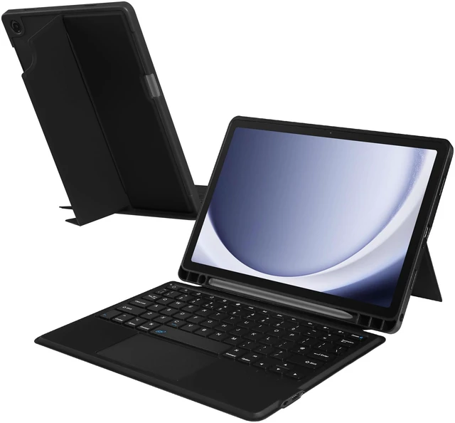 Main image of Keyboard Case Compatible with Samsung Galaxy Tab A11+ Plus/A9+ Plus with Trackpad,Magnetic Detachable Keyboard Cover with Pen Holder for Tab A11+/A11 Plus-Black